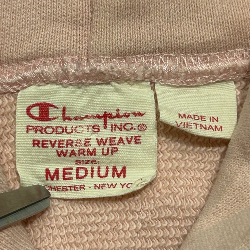 Champion Reverse Weave Sweatshirt Hoodie Pink Women’s Medium - Picture 5 of 7